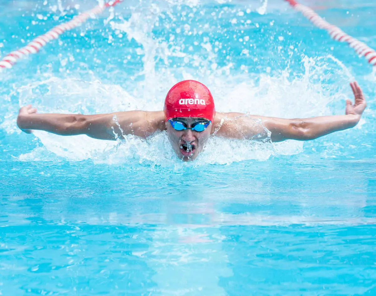 professional swimmer receiving athletic development training